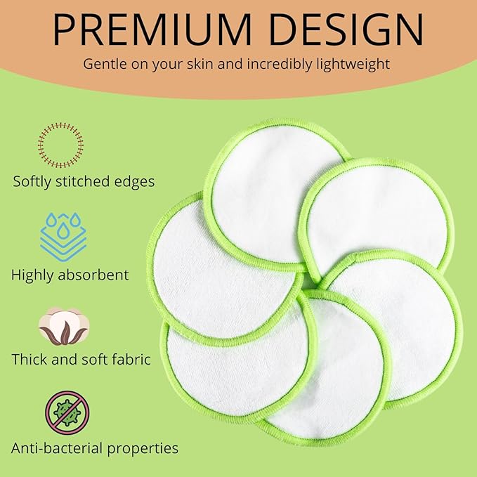 Reusable makeup remover pads -