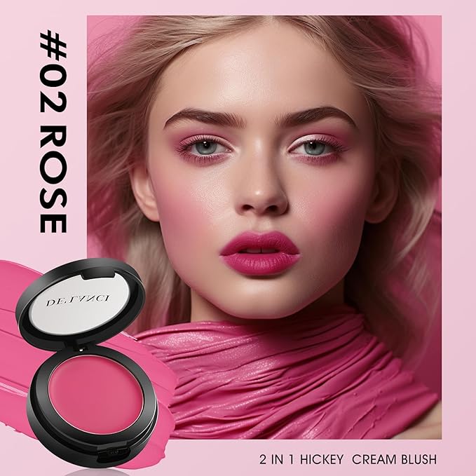 DE'LANCI Soft Cream Blush, Intense Color Pay off