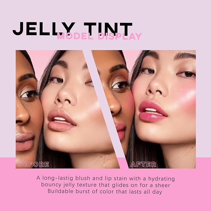 Cooling Water Jelly Tint, Cream Jelly Blush Stick Women #01