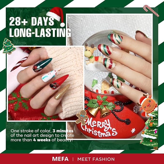 Mefa christmas gel nail polish