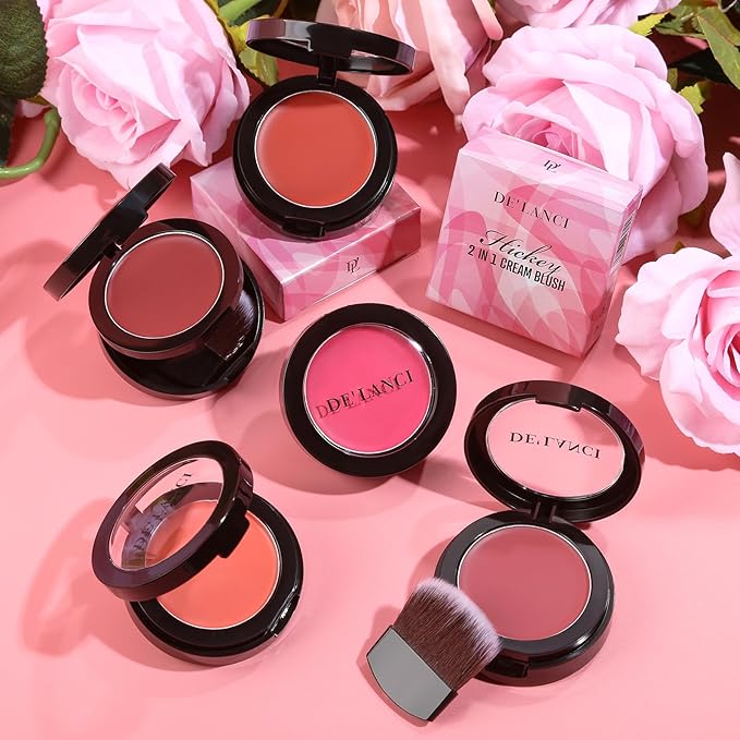 DE'LANCI 2 In 1 Cream Blush for Cheeks Lips