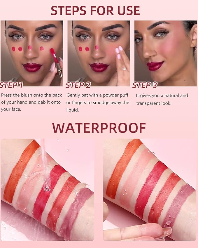 Liquid Blush Wand, Creme Matte Finish Looking, Dewy Women-# 01