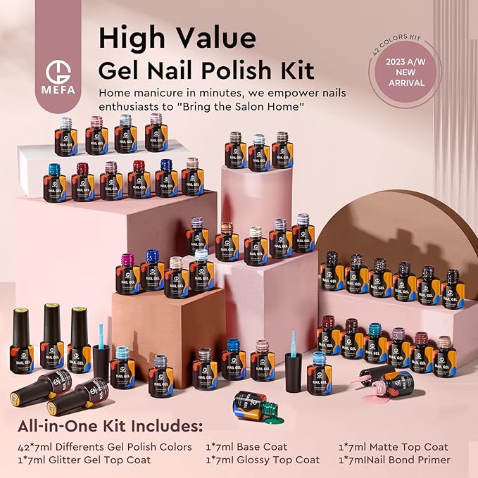 Mefa 47 pcs gel nail