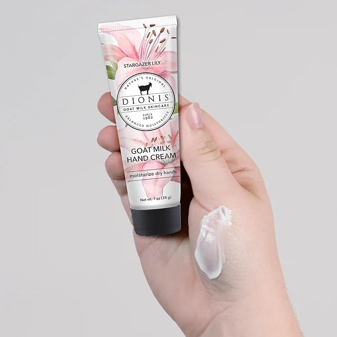 Dionis Goat Milk Skincare 1 oz Scented Hand Cream Set of 6, Moisturizing Lotion for Dry Skin, Good for Sensitive Skin, Cruelty-free and Paraben-free, Stargazer Lily