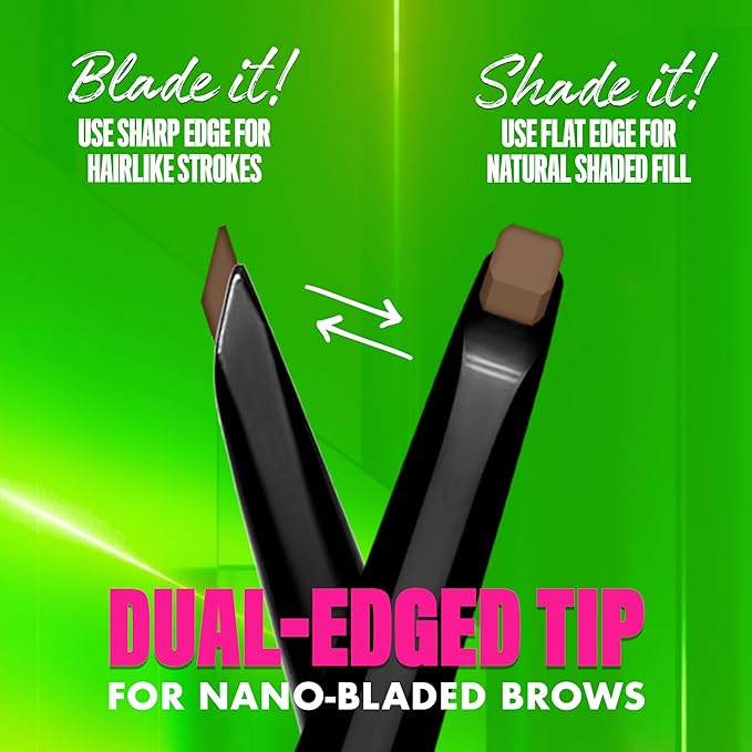 NYX PROFESSIONAL MAKEUP Blade & Shade Brow Pencil, Nano Mechanical Eyebrow Pencil, Up to 16HR Make Up Wear - Auburn