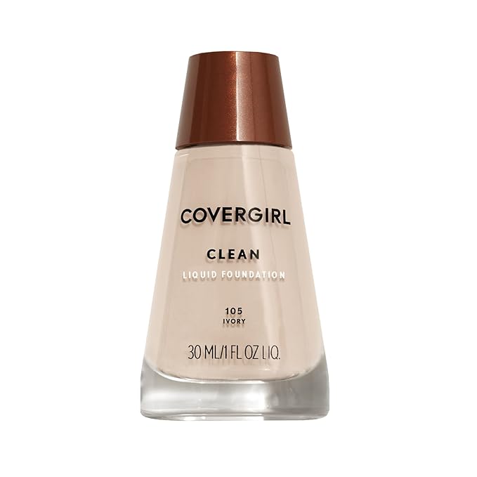COVERGIRL Clean Makeup Foundation Normal Skin Ivory 105, may vary) 1 oz