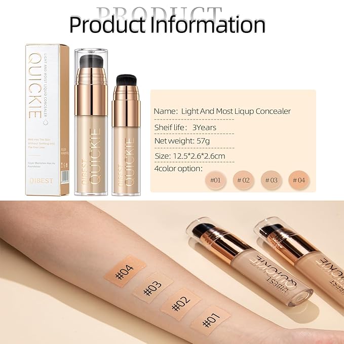 Stay Matte Liquid Foundation Concealer, Silky, Mist, Moisturizing, Types (#02)