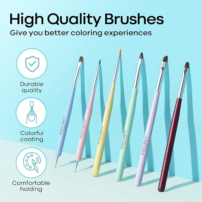 Modelones nail art brush set,
