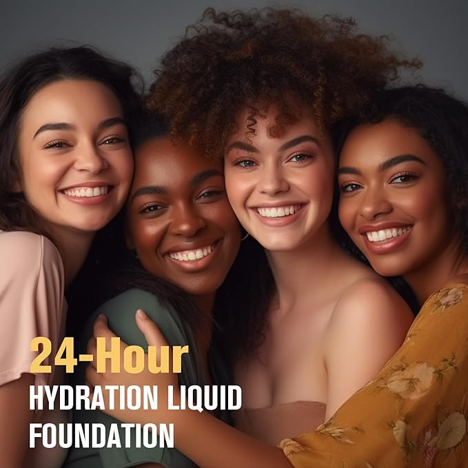 UCANBE Matte Liquid Foundation with Brush, Serum Foundation fl. oz.