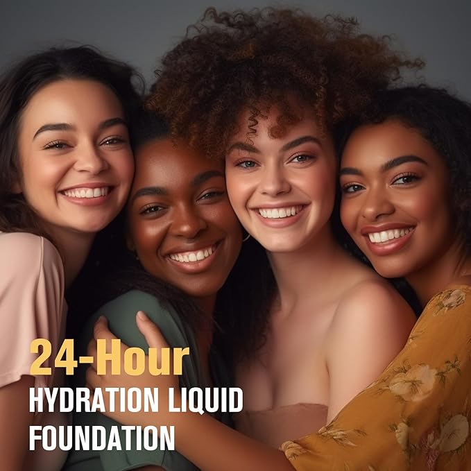 UCANBE White Liquid Foundation with Brush, Skincare Serum fl. oz.