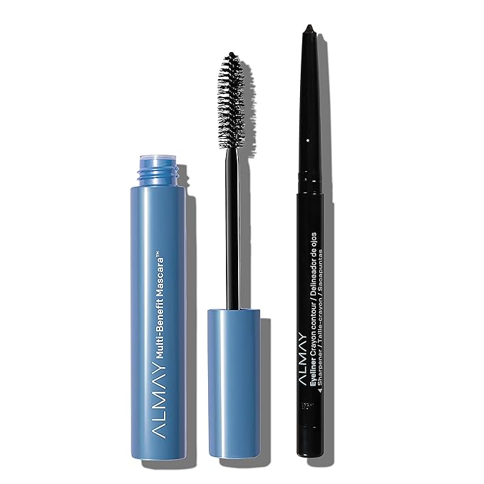 Almay Multi-Benefit Mascara and Eyeliner Duo Value Pack, Black Brown
