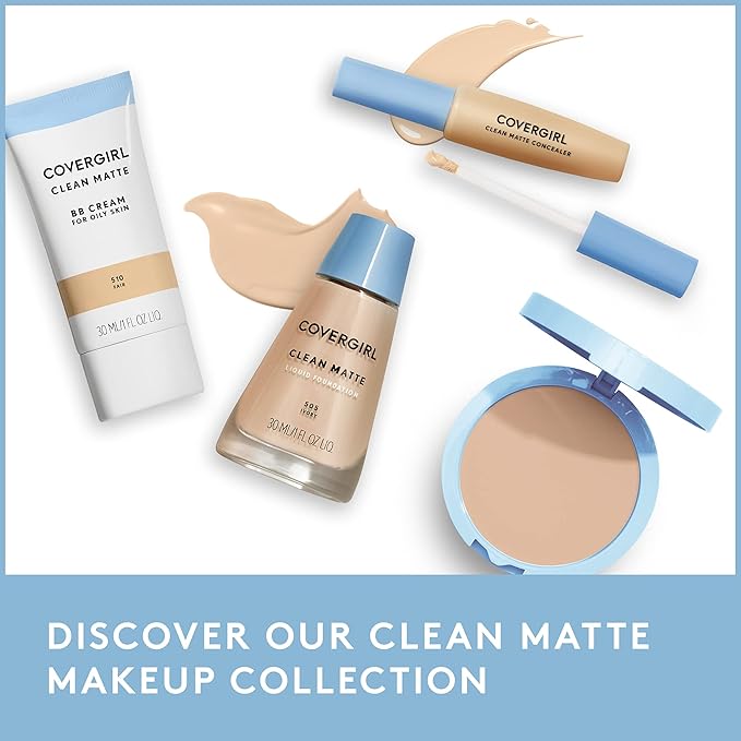 COVERGIRL Clean Matte Liquid Foundation Warm Beige 545, of 3) 1 oz