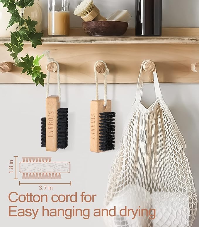 Nail brush for cleaning fingernails,