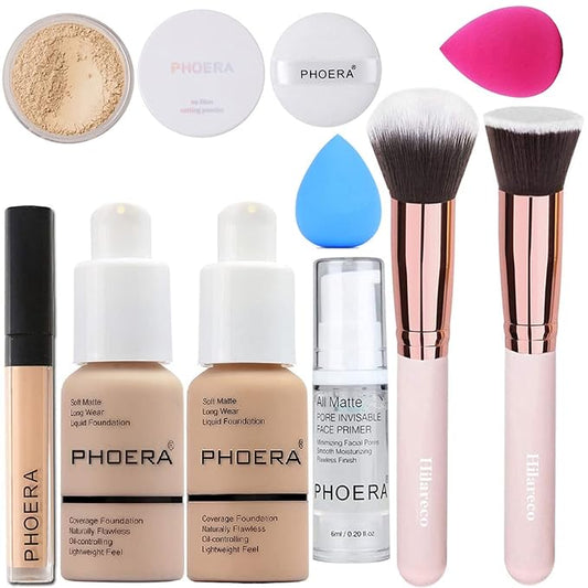 PHOERA Foundation,Full Coverage Foundation,PHOERA Primer,PHOERA Powder,PHOERA Concealer PHOERA Buff Beige)