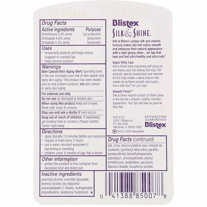 Blistex Silk & Shine Lip Moisturizer oz