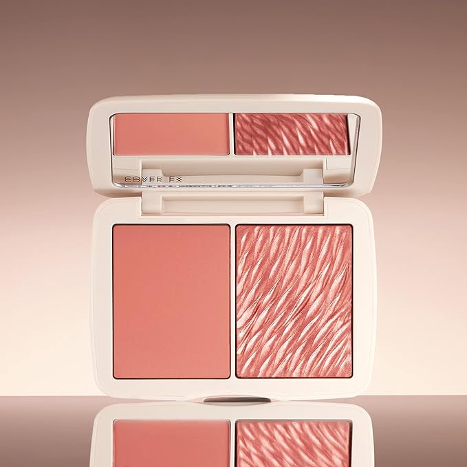 COVER FX Monochromatic Powder Blush Duo - Pink Impact Color