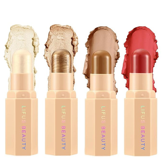 Face Cream Contour Stick Bronzer Stick Highlighter Stick Blush Powder-A2