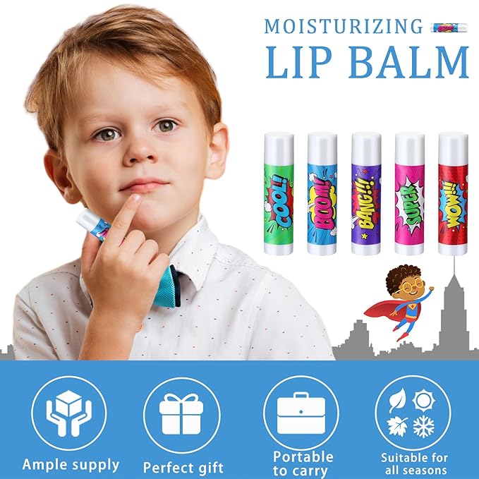 100 Pcs Hero Party Favors Lip Supplies