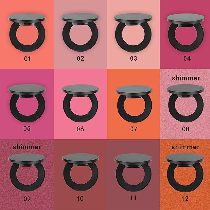 Blush Powder Face Makeup, Matte Natural Glow Blushing Blush 12