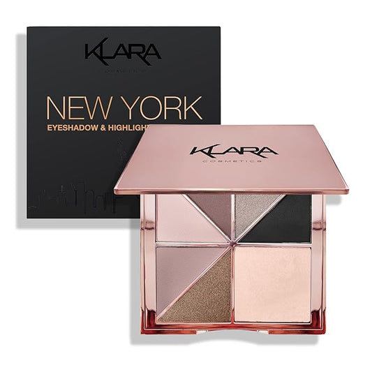 New York Eyeshadow Highlight Palette Rosegold Shimmer Glitter