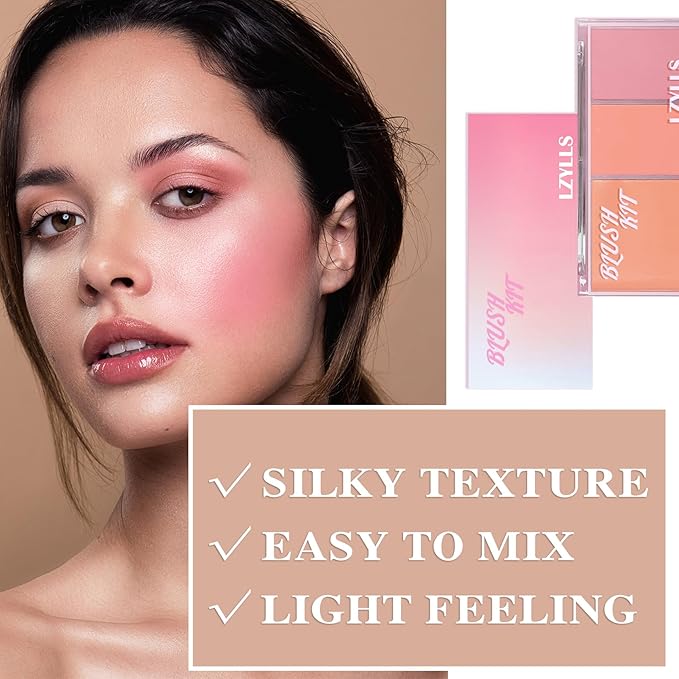 Cream Blush Stick with Brush,Waterproof Multi Cream Blush Skin M2