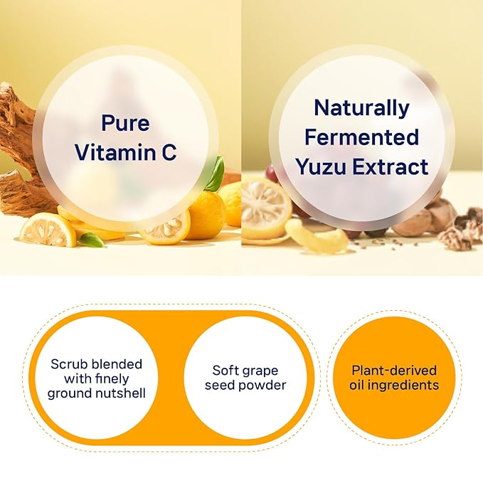 ILLIYOON Fresh Moisture Body Scrub Wash 400ml(13.53 Fl Oz) Vitamin C, walnut shell and soft grape seed powder, Exfoliating Scrub for Silky Smooth Skin