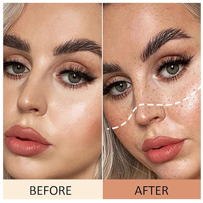 Erinde 2PCS Freckle Pen, Natural Lifelike Freckle Makeup Brown&Light Brown