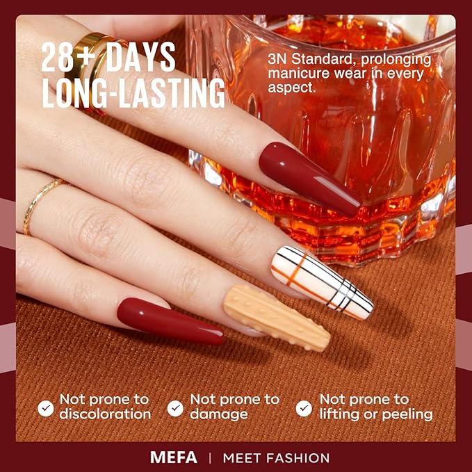 Mefa fall winter gel nail