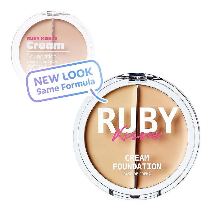Ruby Kisses Cream Foundation 3D Face Creator 2-Color (Level 1)