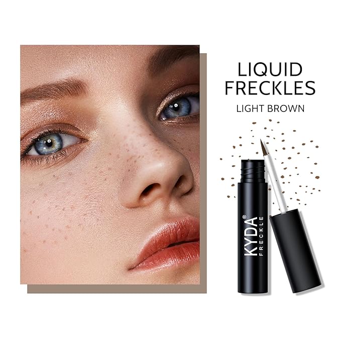 KYDA 2 Colors Liquid Freckle, Natural Freckle Makeup Brown&Dark Brown