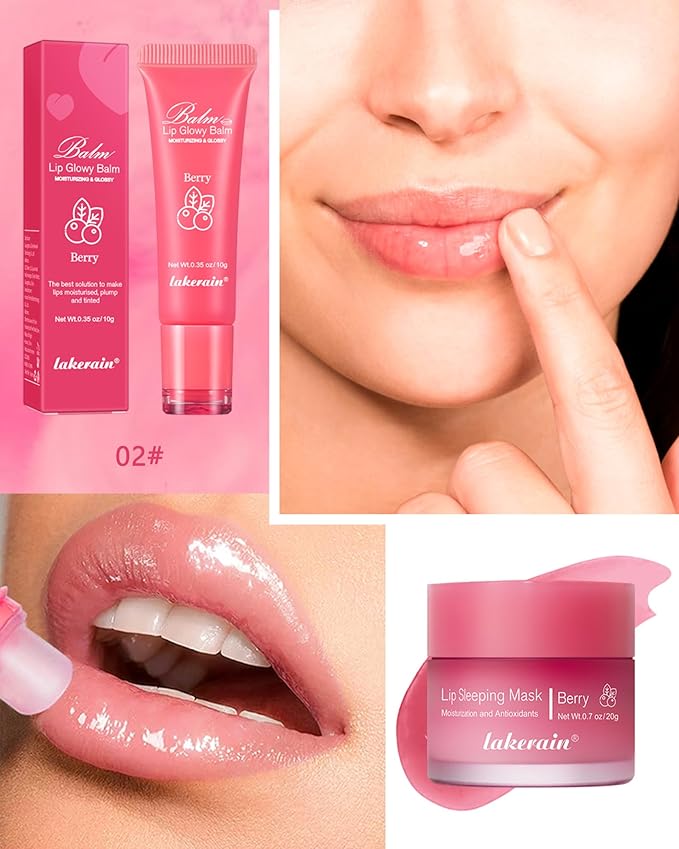 2Pcs Lip Glowy Balm & Lip Lip,Lip