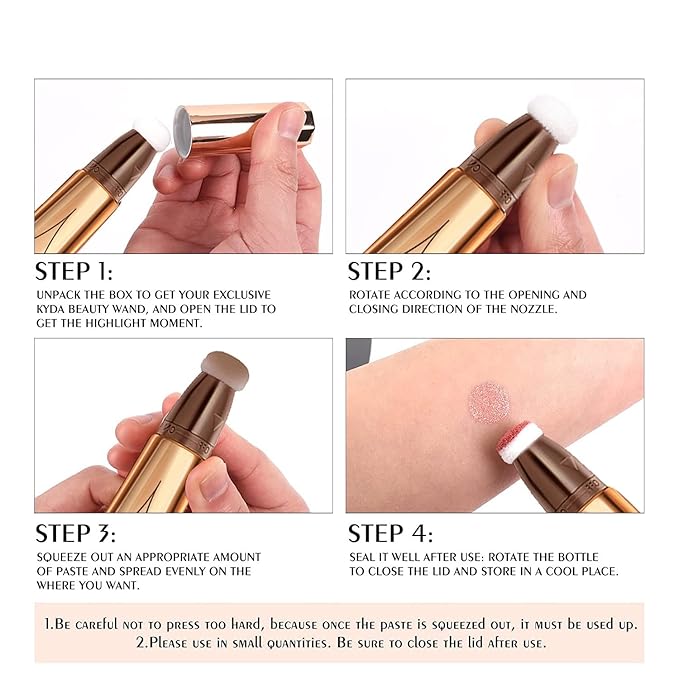 3 Colors Liquid Contour Beauty Wand, Highlighter and Blend. (1#/3#/4#)