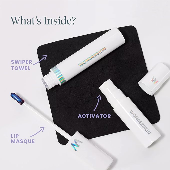 Wonderskin Wonder Blading Lip Stain Peel Off and Reveal Kit - Long Lasting, Waterproof Pink Lip Tint, Transfer Proof Natural Makeup Stain Kit (Neon Rose)