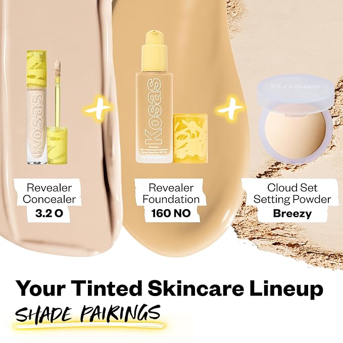 Kosas Revealer Concealer - Medium Coverage Makeup with 3.2 O)