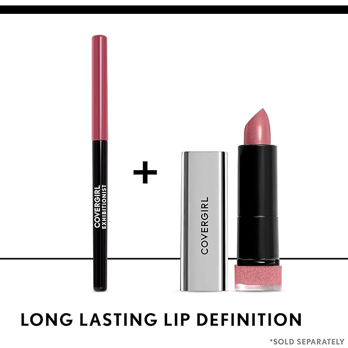 COVERGIRL - Exhibitionist All-Day Lip Liner, Retractable Tip, Easy application, Smudge, Transfer, Mask - Proof, 100% Cruelty-Free