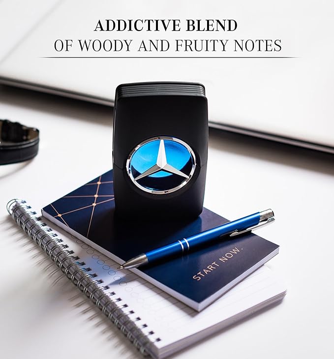 Mercedes-Benz Man - Elegant Fragrance With Sensual, Floral, Woody Notes - Mesmerize The Senses With Original Luxury Men’s Eau De Toilette Spray - Endless Day Through Night Scent Payoff - 1 Oz