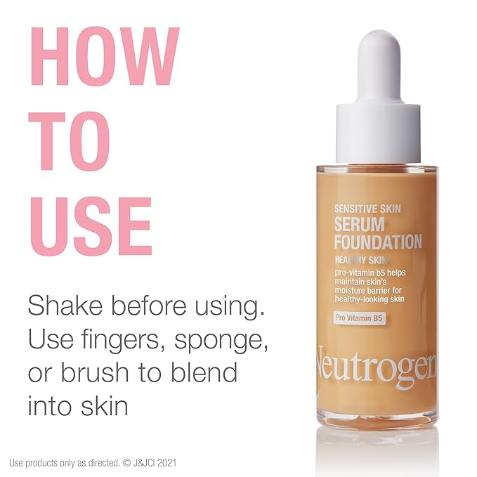 Neutrogena Healthy Skin Sensitive Skin Serum Foundation with Medium 02, 1 oz