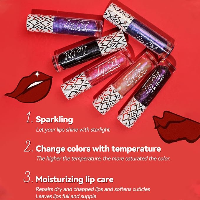 3Pcs Boss Up Color Changing Lip Oil, Shimmering Lip