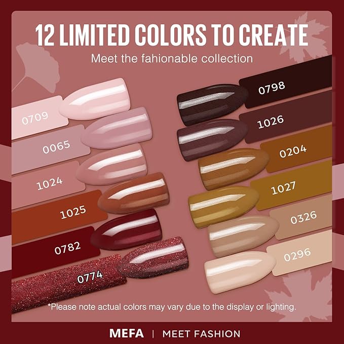 Mefa fall winter gel nail