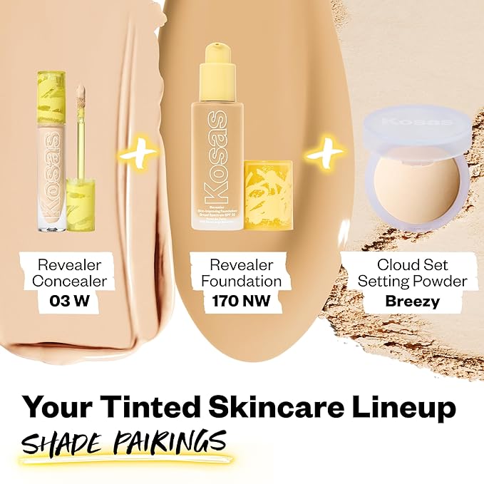 Kosas Revealer Concealer - Medium Coverage Makeup with 03 W)