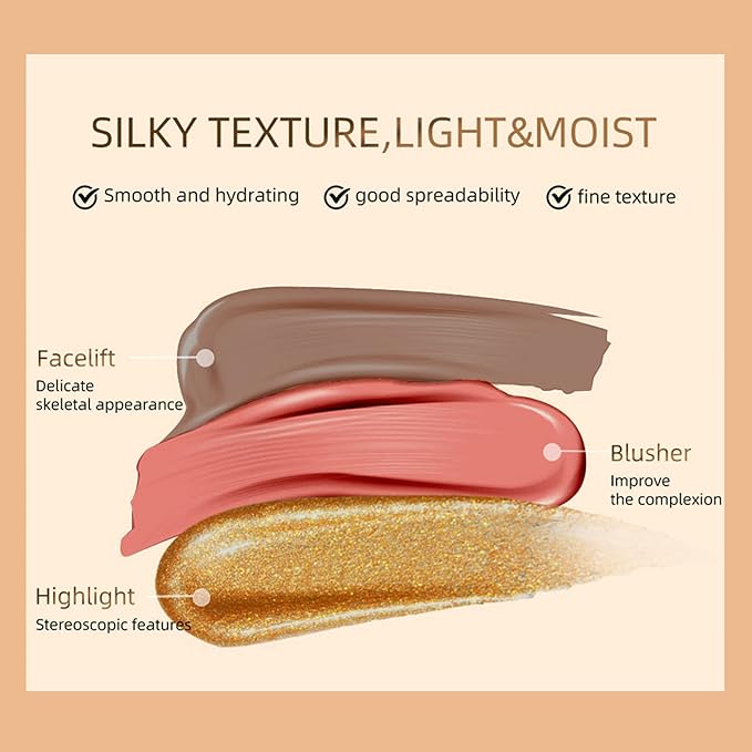 MAEPEOR Liquid Blush Stick Peach Cream Liquid Blush (3# Peach)