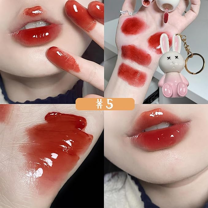 3 Colors Lip Tint Keychain Liquid Lip Tint Gloss