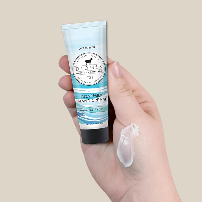 Dionis - Goat Milk Skincare Scented Hand Cream, Travel Size Self Care Moisturizing Lotion For Women, Vitamins & Minerals Hydrate Dry Skin - Cruelty Free, Paraben Free, Ocean Mist, 1oz Set of 6