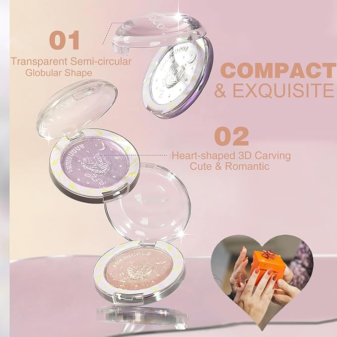 Glitter Sparkly Face Highlighter Makeup Palette Shimmer Radiant 6g