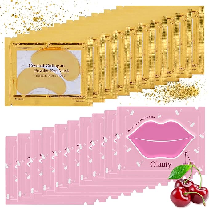 20 Pieces Lip Masks&24K Gold Gel