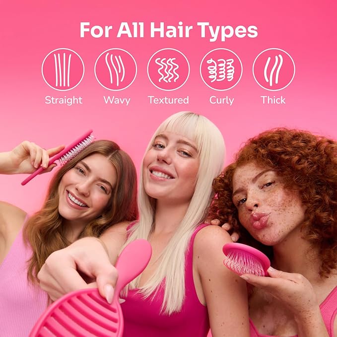Wet Brush Speed Dry Hair Brush, Pink Frost - Vented Design & Soft HeatFlex Bristles Are Blow Dry Safe - Ergonomic Handle Manages Tangles - Pain-Free Hair Accessories