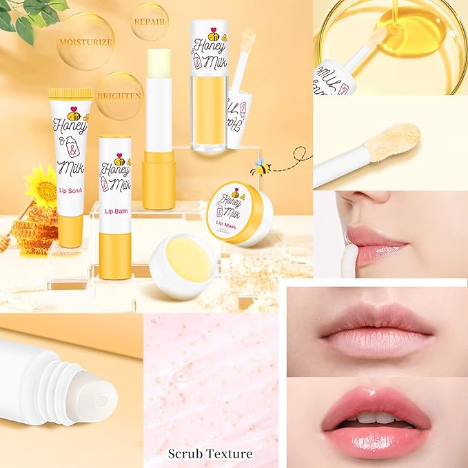 4 Piece Honey Milk Lip Mask
