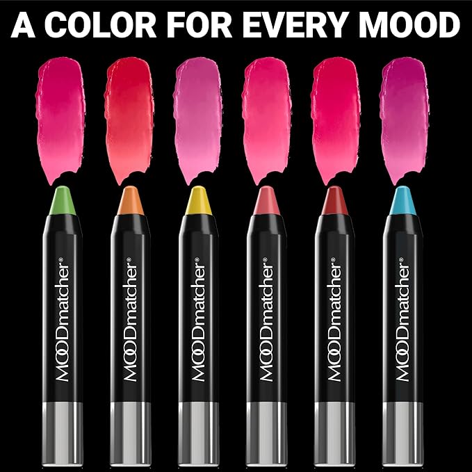 MOODmatcher Twist Stick Original Color-Change Lipstick, Red-12 Hour Long Wear, Waterproof, Ultra Hydrating With Aloe & Vitamin E, Smudgeproof, faderproof & Kissproof (Orange)