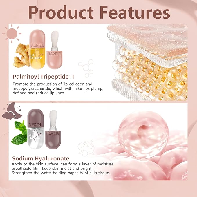 HOSAILY Lip Plumper Set, Natural Lip Big