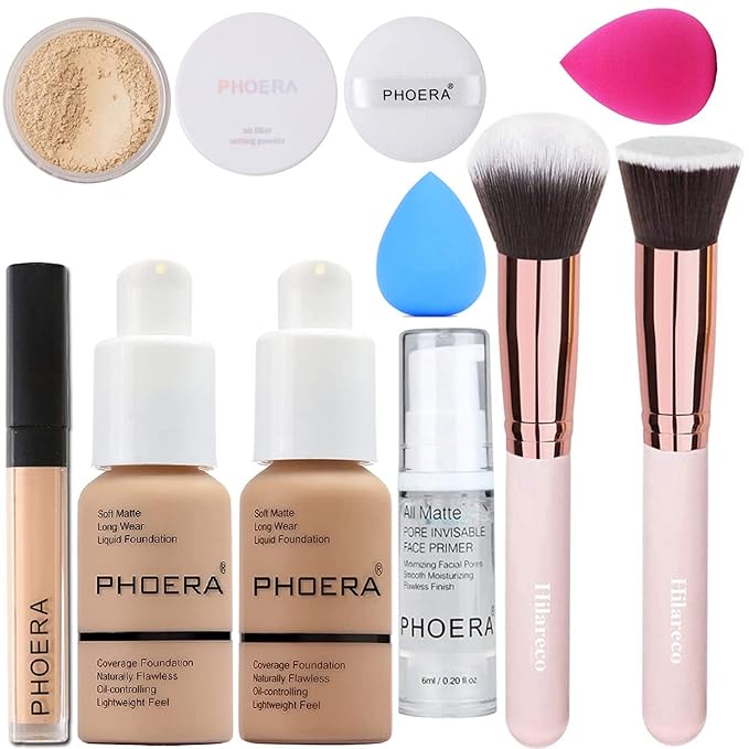 PHOERA Foundation,Full Coverage Foundation,PHOERA Primer,PHOERA Powder,PHOERA Concealer PHOERA 105 Sand）